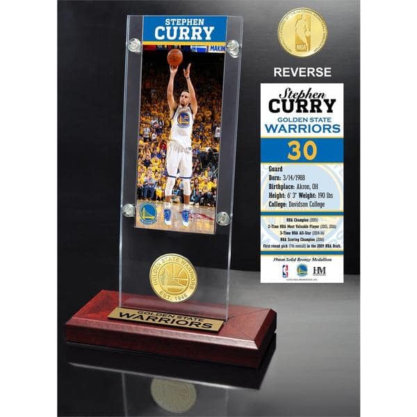 Stephen Curry Ticket Acrylic Desk Top Multi-color Bed Bath