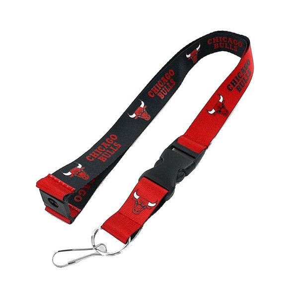 Aminco NBA Chicago Bulls Sports Team Logo Reversible Lanyard Keychain Badge Holder