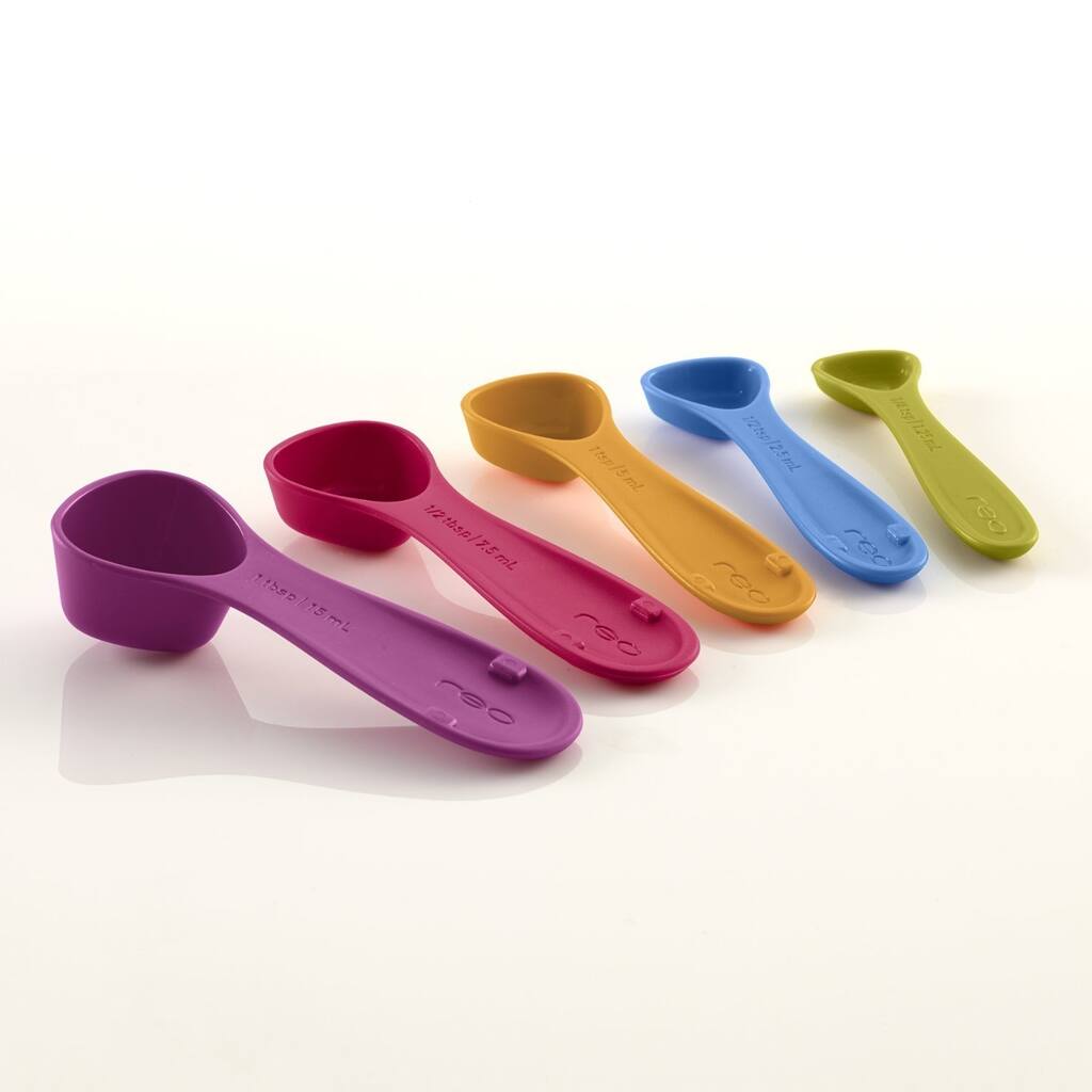 Reo Multicolored Plastic Nesting Measuring Spoons (Set of 5)