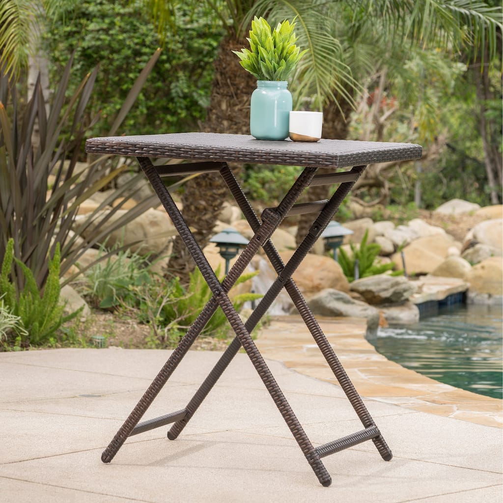 Margarita Outdoor Wicker Bar Table by Christopher Knight Home - 31.50 "W x 31.50 "L x 39.00 "H