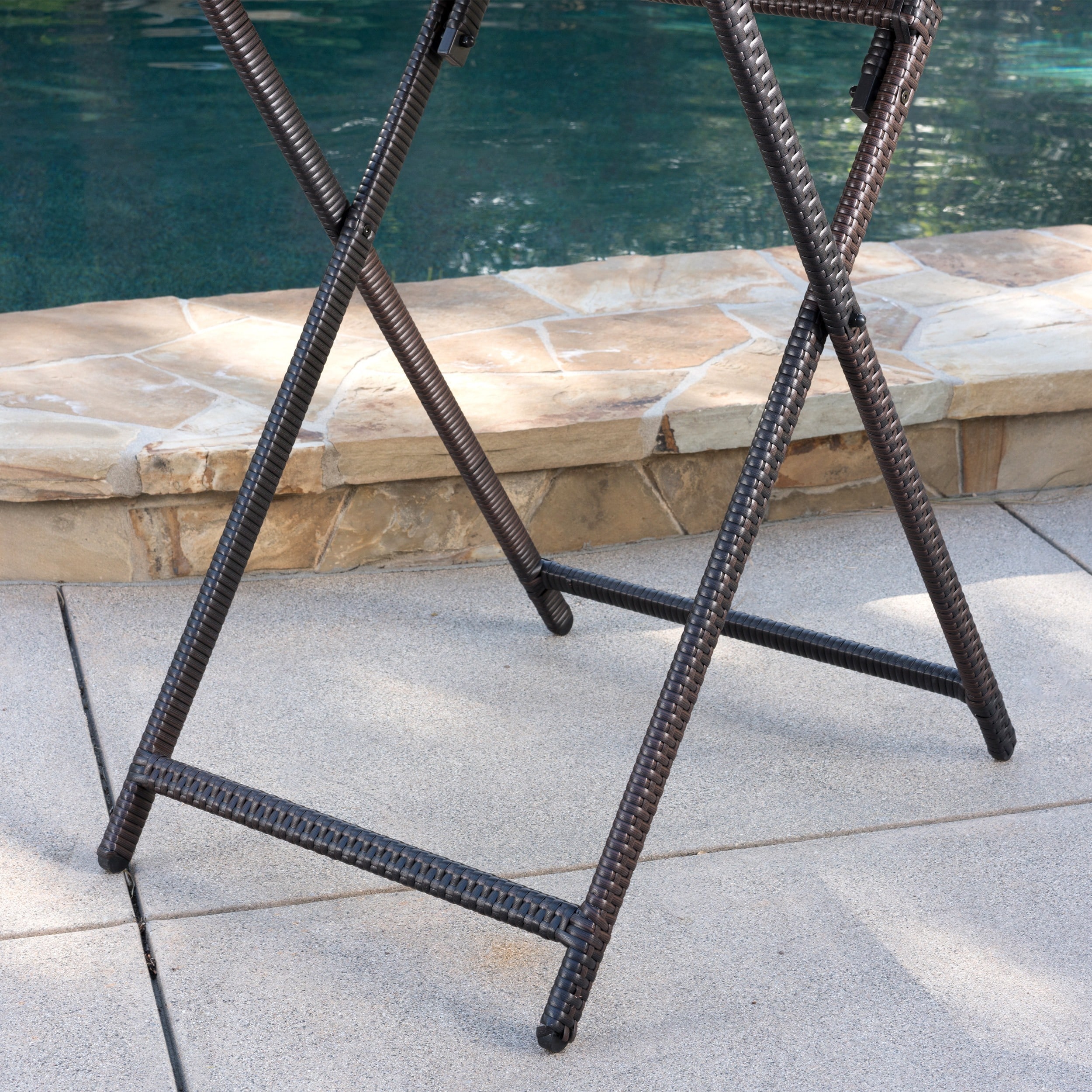 margarita outdoor wicker bar table by christopher knight home