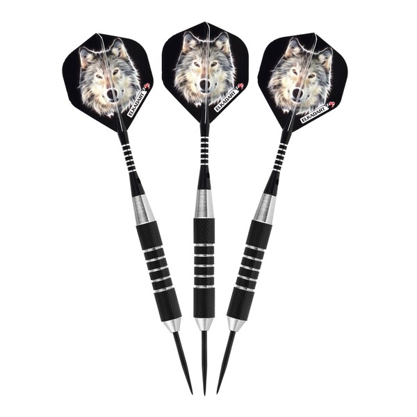 Elkadart Lone Wolf Steel Tip Darts with Slim Case (Pack of 3)