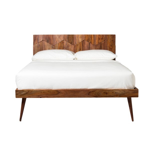 Shop Aurelle Home Oslo Handcrafted MidCentury Modern King Bed On