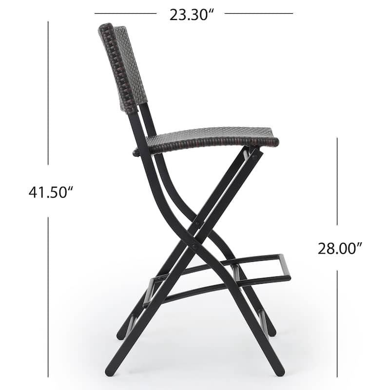 Margarita Outdoor Wicker Barstool (Set of 2) by Christopher Knight Home
