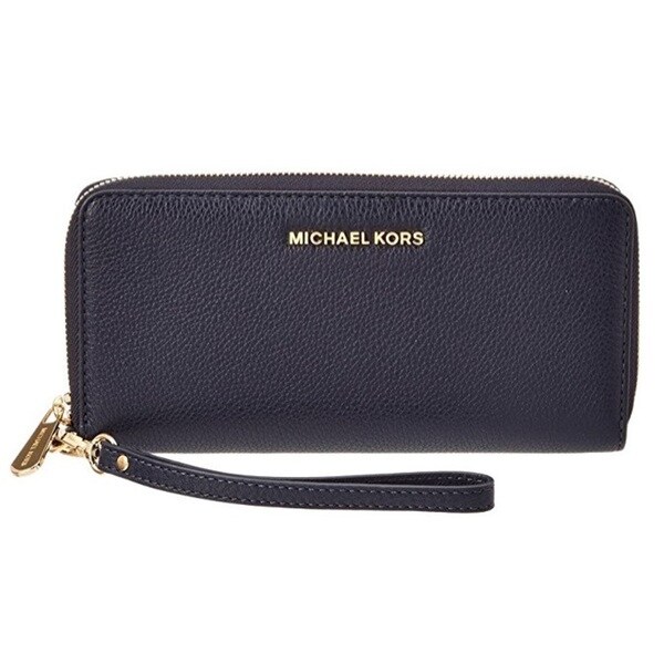 Michael kors bedford wallet blue Clearance
