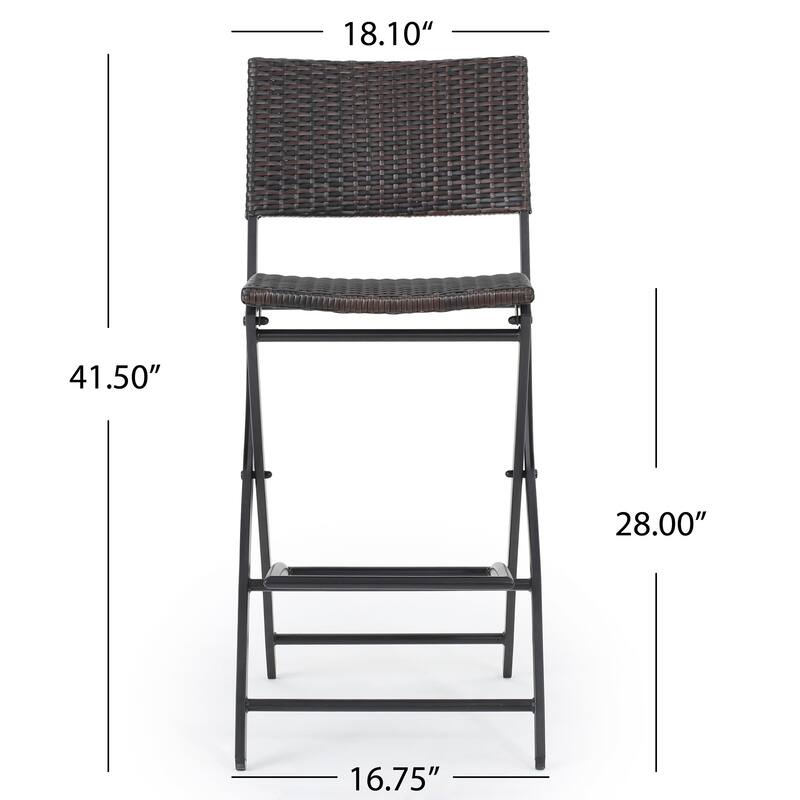 Margarita Outdoor Wicker 3-piece Bar Set by Christopher Knight Home