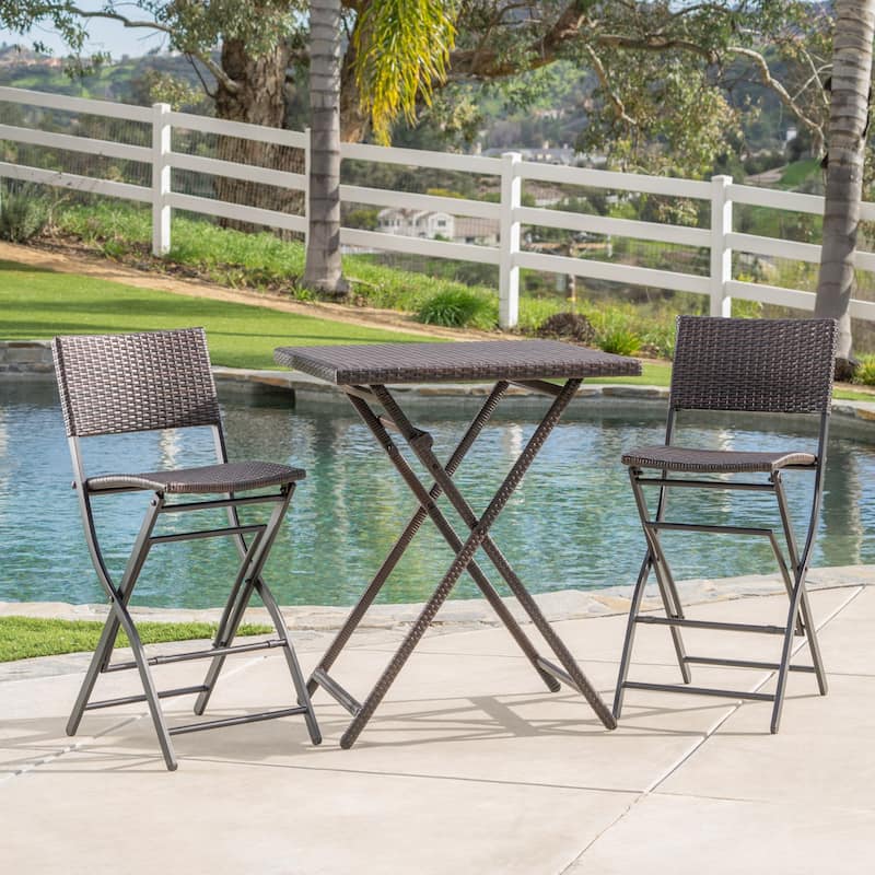 Margarita Outdoor Wicker 3-piece Bar Set by Christopher Knight Home