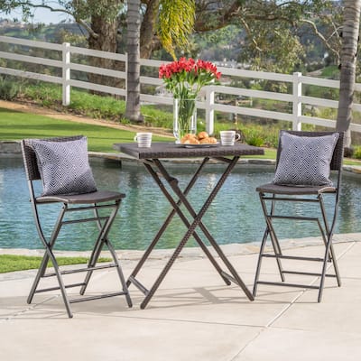 Margarita Outdoor Wicker 3-piece Bar Set by Christopher Knight Home