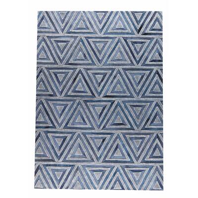 Handmade Lyra Dark Grey Rug (India)