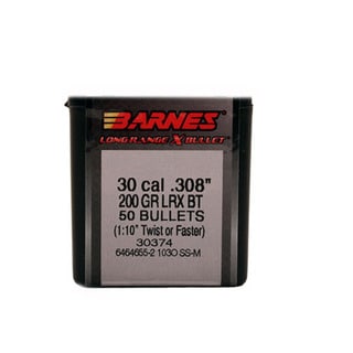 Barnes Bullets Triple-Shock X 30 Caliber, 200 Grain, Tipped Boat Tail, Per 50