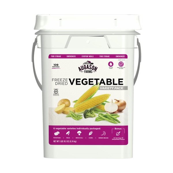 Augason Farms Freeze Dried Vegetable Variety Pack 4 Gallon Kit