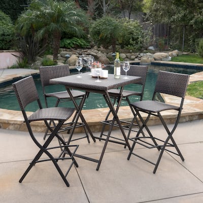 Margarita Outdoor Wicker 5-piece Bar Set by Christopher Knight Home