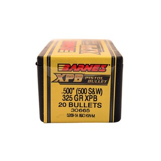 Barnes Bullets XPB 500 S&W, 325 Grain, Solid Copper Hollow Point, Per 20