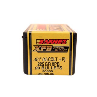 Barnes Bullets XPB 45 Long Colt, 225 Grain, Solid Copper Hollow Point, Per 20