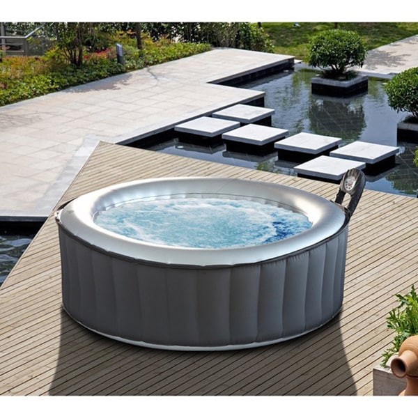 Shop Mspa Alpine Hot Tub 6 Person Silver Cloud Round