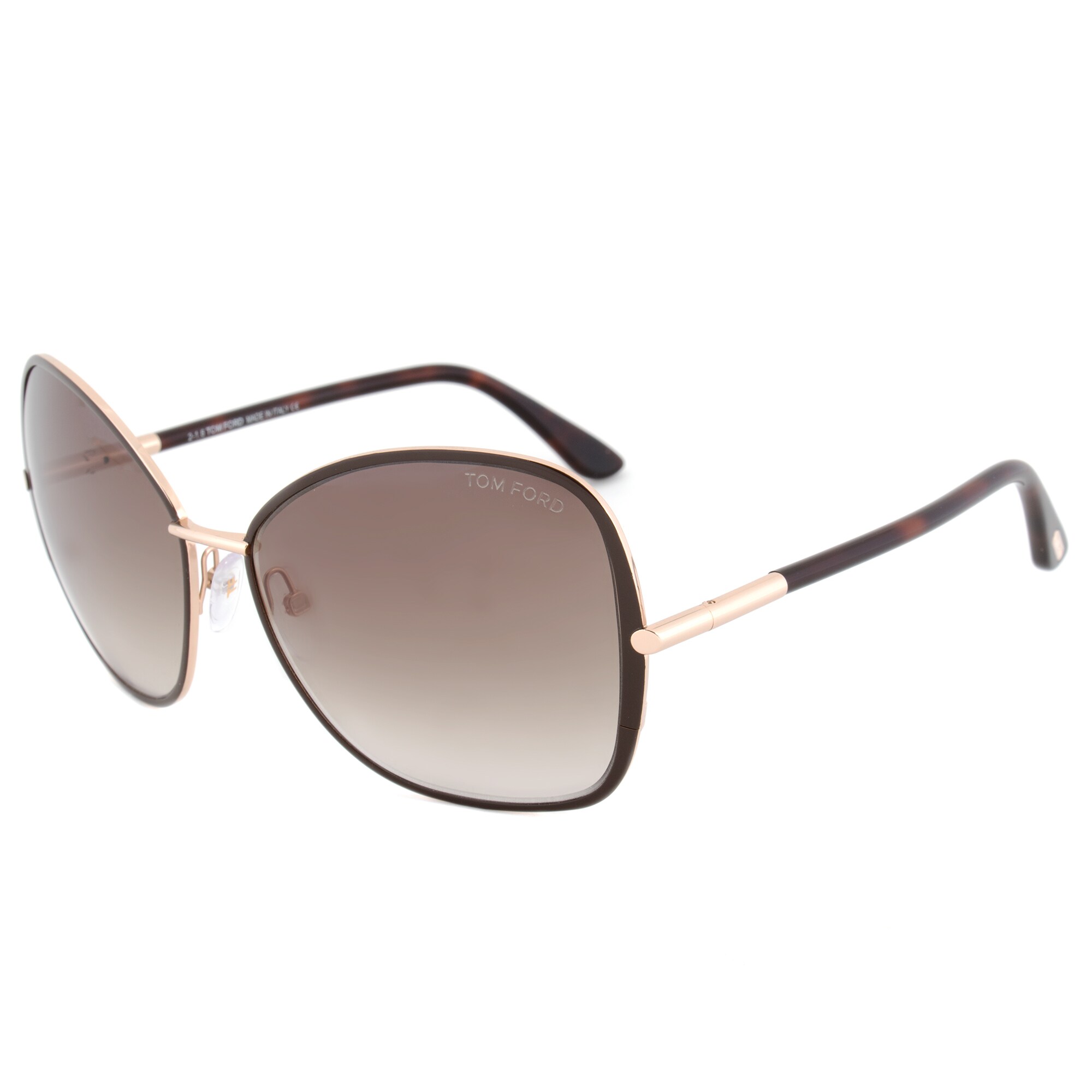 Tom Ford Solange FT0319 28F Rose Gold/Brown Frame Brown Gradient Lens  Womenundefineds Sunglasses (As Is Item) - Overstock - 14394105