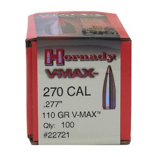 Hornady 270 Caliber Bullets .277" 110gr V-MAX (Per 100)