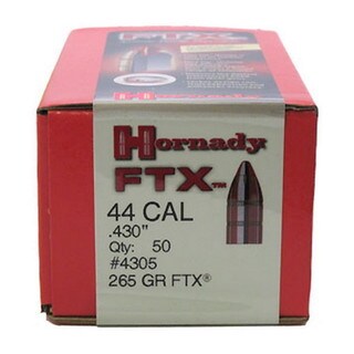 Hornady 44 Caliber Bullets .430" 265 GR FTX (Per 50)