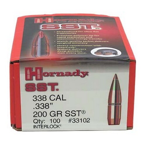 Hornady 338 Caliber Bullets 200gr SST (Per 100)