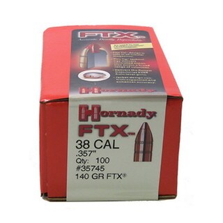 Hornady 38 Caliber Bullets .357" 140gr (Per 100), Flex Tip