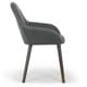 preview thumbnail 6 of 8, Alan Vintage Grey Faux Leather Contrast Stitch Arm Chair (Set of 2)
