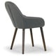 preview thumbnail 7 of 8, Alan Vintage Grey Faux Leather Contrast Stitch Arm Chair (Set of 2)