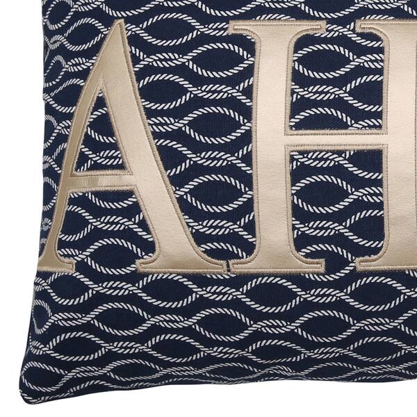 Shop Lush Decor Blue Cotton Ahoy Decorative Throw Pillow Free