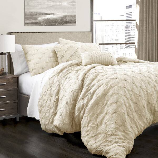 Shop Lush Decor Ravello Pintuck 5 Piece Comforter Set On Sale