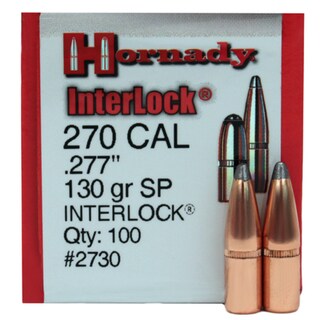 Hornady 270 Caliber Bullets 130 Gr SP (Per 100)