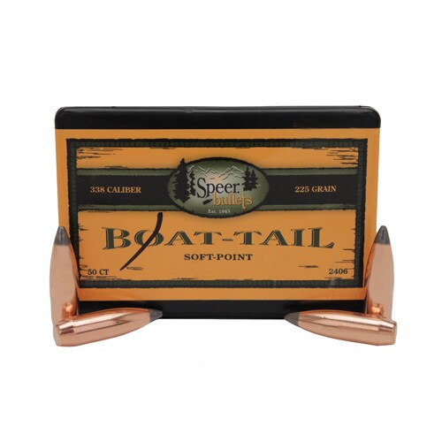 Speer 338 Caliber 225 Gr Spitzer SP BT (Per 50)