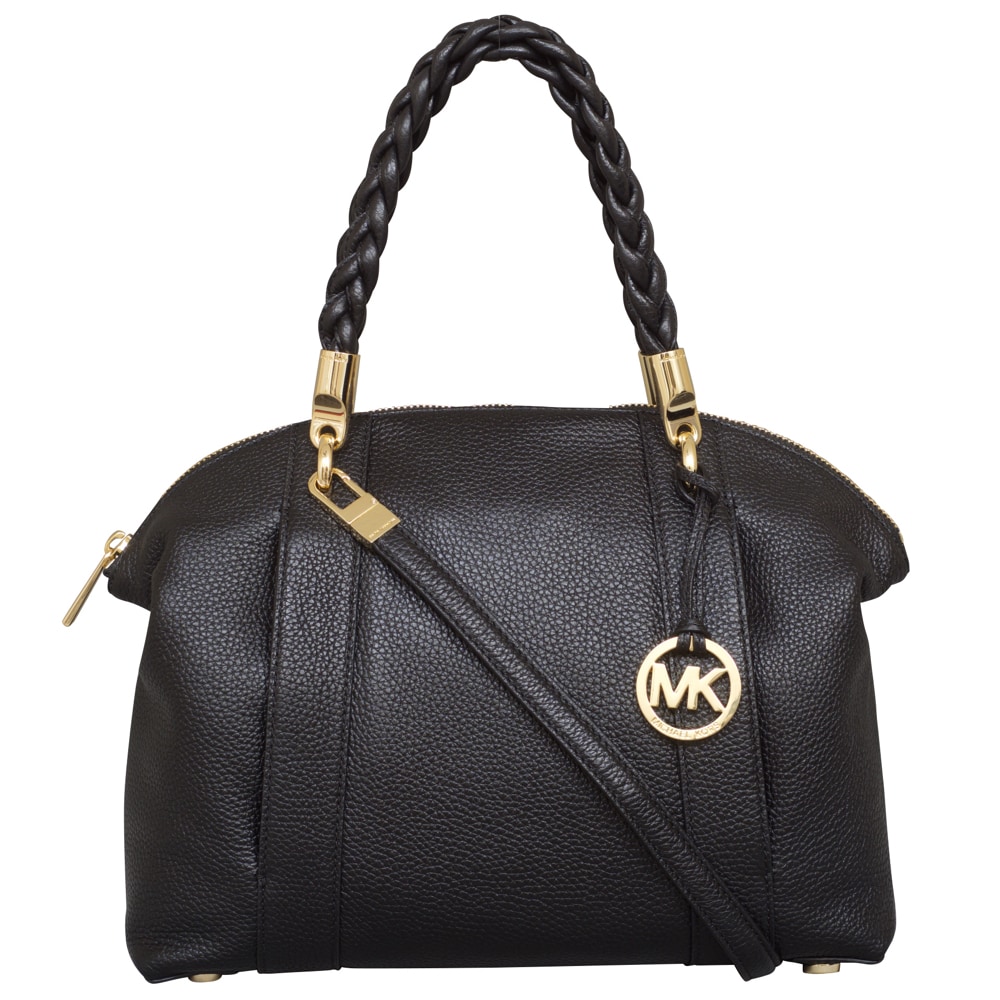 Shop Michael Kors Naomi Large Black Bowling Satchel Handbag - Overstock -  14397373