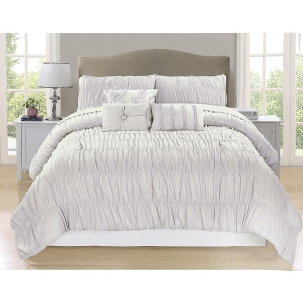Paris Creamy White 7 Piece Comforter Set