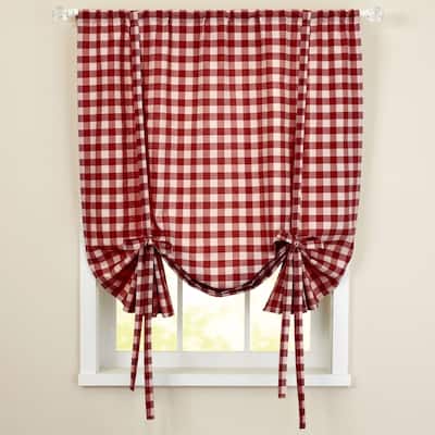 Buffalo Check Decorative Tie-Up Shade