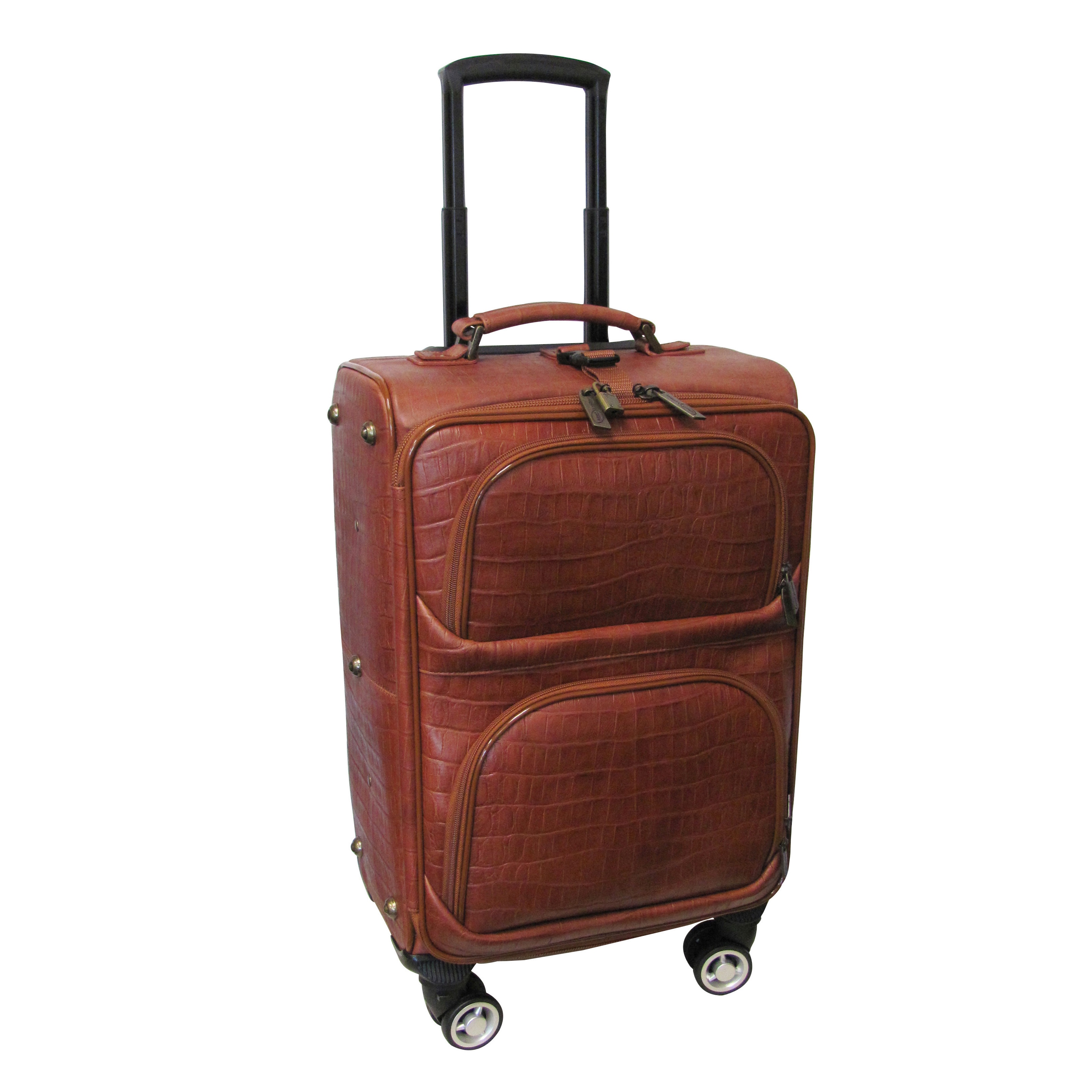 leather carry on roller luggage