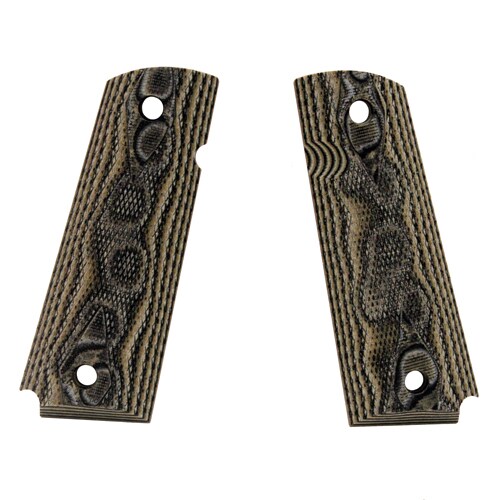 Hogue Colt & 1911 Government Grips Checkered G-10 G-Mascus Green