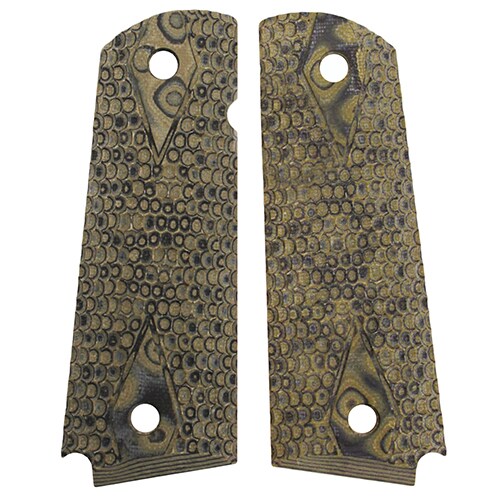 Hogue Colt & 1911 Government Grips Piranha G-10 G-Mascus Green