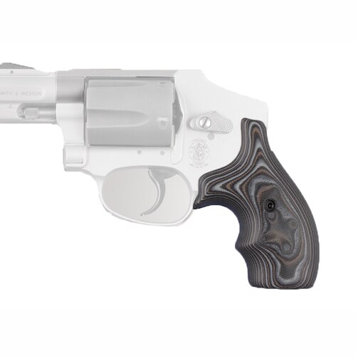 Hogue S&W J Frame Round Butt Grip Bantam G-10 G-Mascus Black/Gray