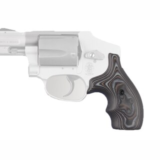 Hogue S&W J Frame Round Butt Grip Bantam G-10 G-Mascus Black/Gray