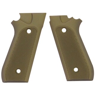 Hogue Taurus PT99+ Grips w/Decocker Checkered Aluminum Matte Green Anodized