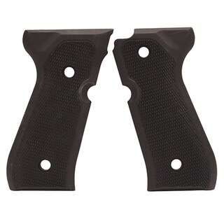 Hogue Beretta 92 Grips Checkered Aluminum Matte Black Anodized