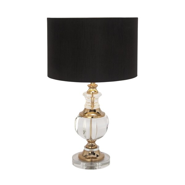 round gold lamp