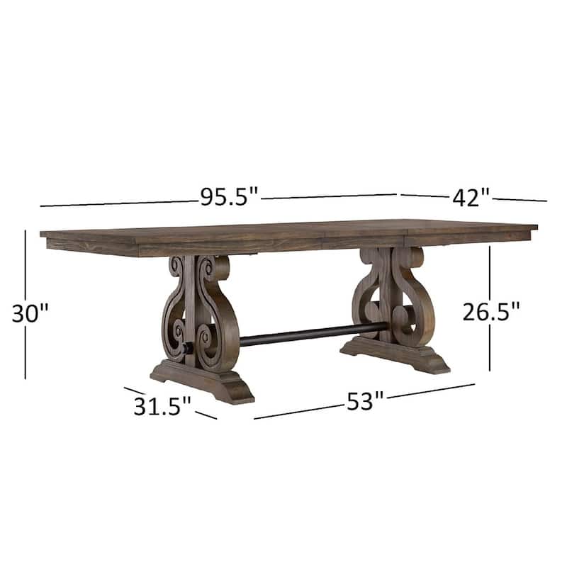 Rowyn Wood Extendable Dining Table or Dining Set by iNSPIRE Q Artisan