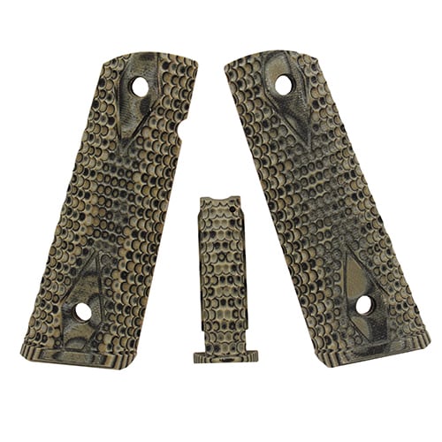 Hogue Colt, 1911 Government Magrip Kit G-10 Piranha Arched Mainspring, G-Mascus Green