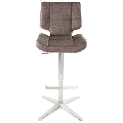 MIX Brushed Stainless Steel Adjustable Height Swivel Bar Stool