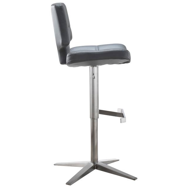 MIX Brushed Stainless Steel Adjustable Height Swivel Bar Stool