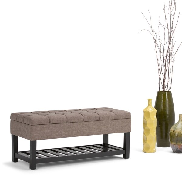 WYNDENHALL Wyatt 44 inch Wide Traditional Rectangle Ottoman Bench - 44 W x 17 D x 19 H - 44 W x 17 D x 19 H. Opens flyout.
