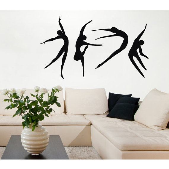 Shop Dance Ballerina Girls Decal Gym Wall Decor Vinyl Sticker Home