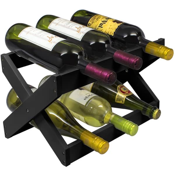 12 Bottles Free Standing Wine Storage Rack Tabletop Wine Rack Bamboo 12 Bottles 2-Tier Wine Display Rack for Countertop Home Kitchen Pantry COSTWAY Wine Rack