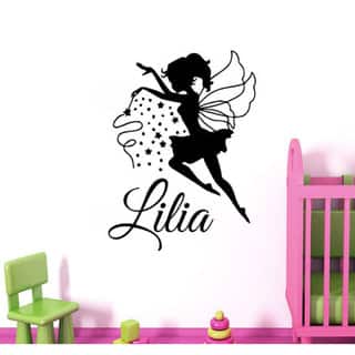 Shop Tinkerbell Fairy Girl Personalized Name Magic Dust Art Mural