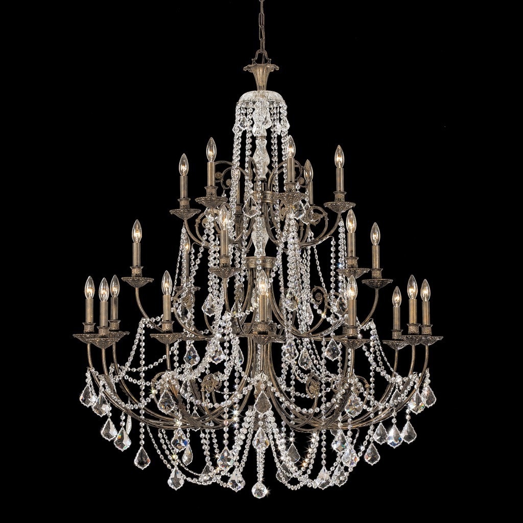 Crystorama Regis Collection 24-light English Bronze/Crystal Chandelier - Chandeliers For Bedrooms by Overstock.com